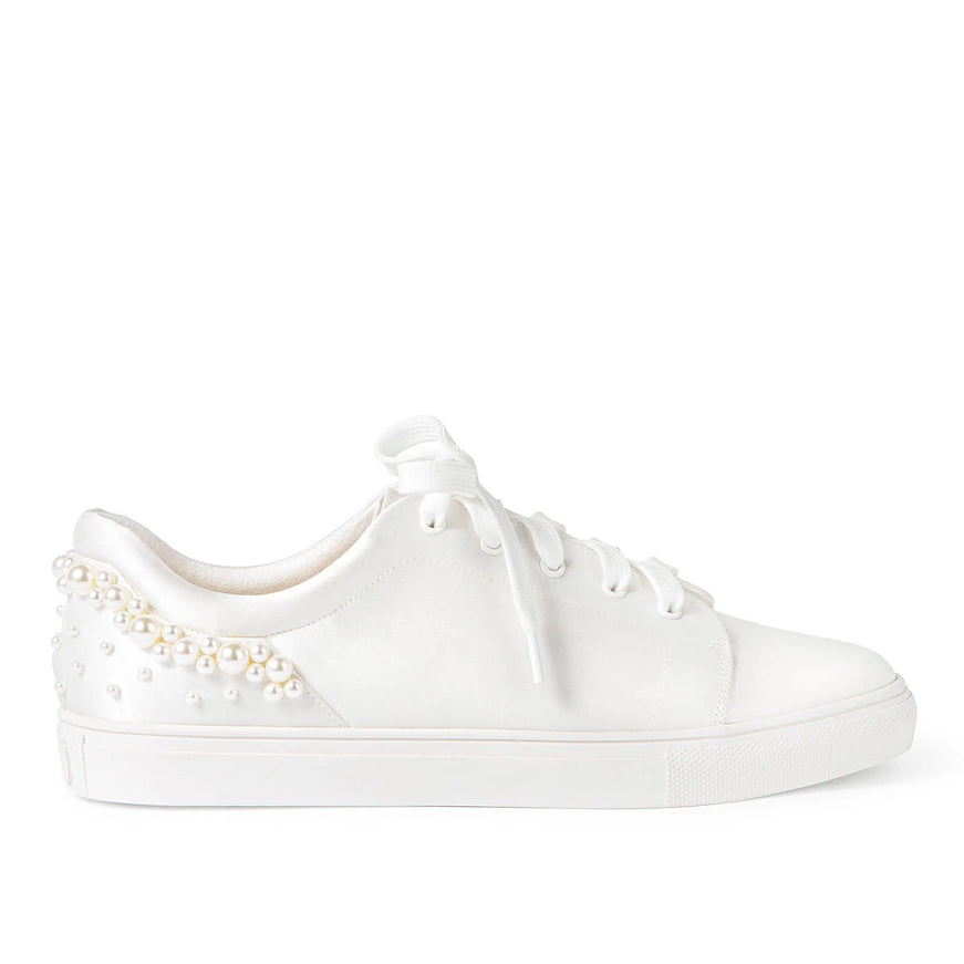 Bella Belle Tessa Pearl Bridal Sneaker Ivory