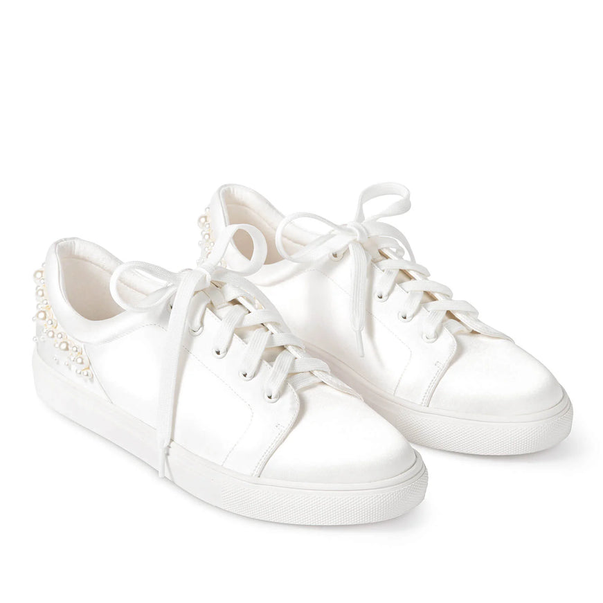 Bella Belle Tessa Pearl Bridal Sneaker Ivory