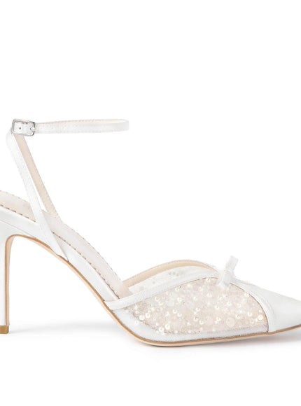 Bella Belle Waverly Pearl Sequin Stiletto Heel Ivory