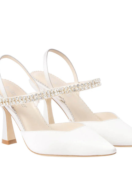 Bella Belle Campbell Crystal Strap Spool Heel Bridal Slingbacks
