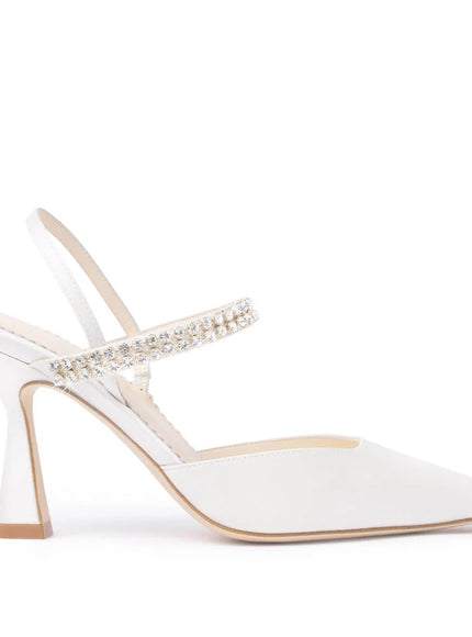Bella Belle Campbell Crystal Strap Spool Heel Bridal Slingbacks