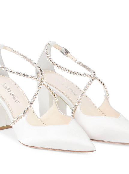 Bella Belle Massie Ivory Crystal Block Heel Bridal Shoe