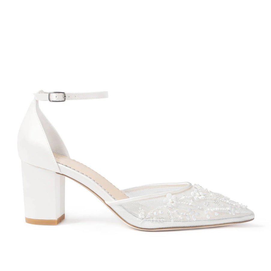 Bella Belle Thea Floral Illusion Wedding Shoes
