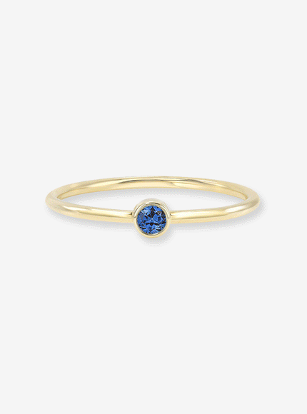 Zoe Lev Bezel Birthstone Ring