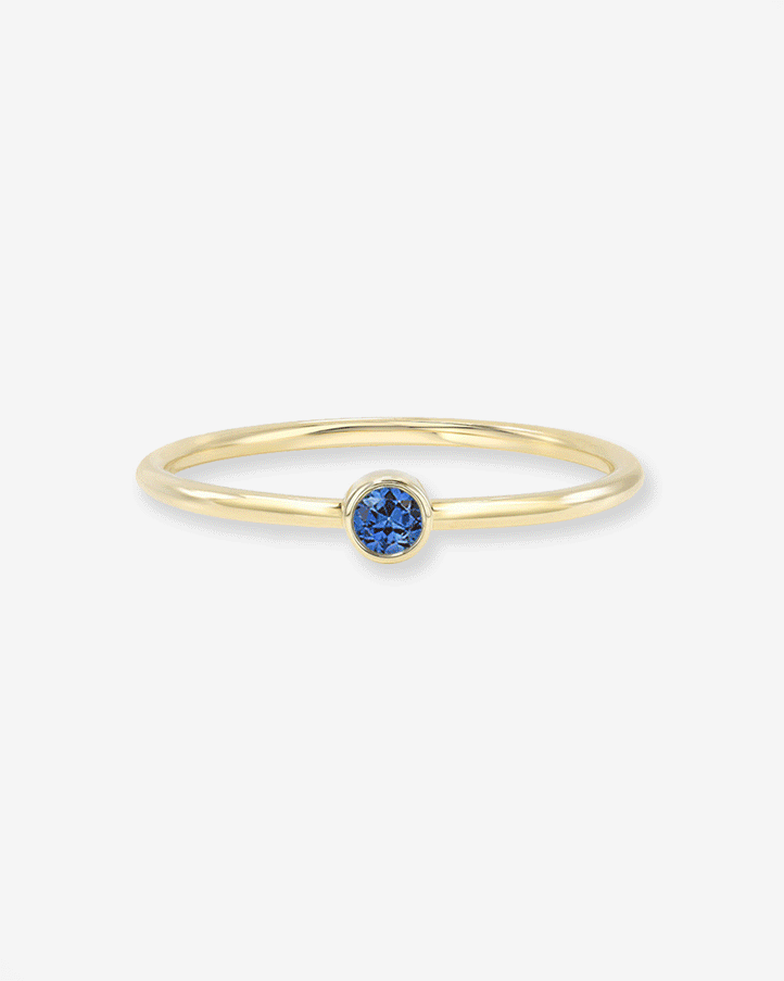 Zoe Lev Bezel Birthstone Ring