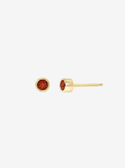 Zoe Lev Bezel Birthstone Stud Earrings