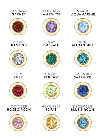 Zoe Lev Kids Mini Bezel Birthstone Necklace