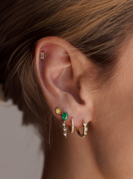 Zoe Lev Bezel Birthstone Stud Earrings