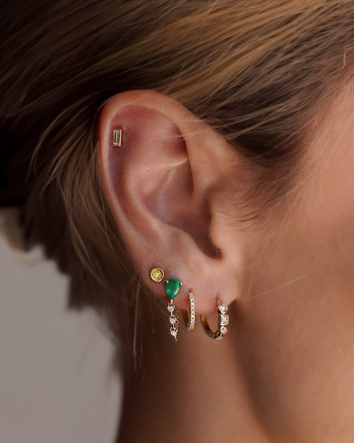 Zoe Lev Bezel Birthstone Stud Earrings