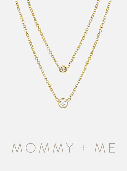 Zoe Lev Bezel Diamond Necklace Mommy + Me