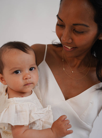 Zoe Lev Bezel Diamond Necklace Mommy + Me
