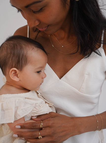 Zoe Lev Bezel Diamond Necklace Mommy + Me