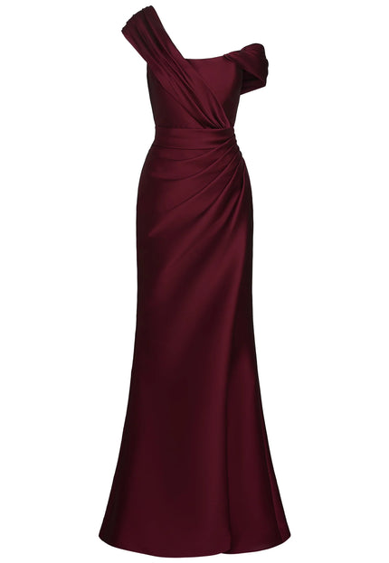 Anne Barge Conklin Asymmetric Pleated Evening Gown