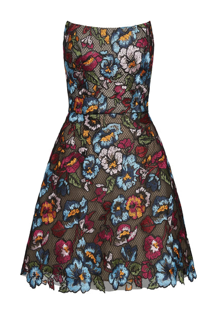Anne Barge Duveen Floral Strapless Mini Dress