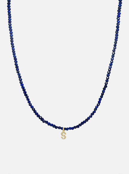 Zoe Lev Blue Lapis Bead Necklace