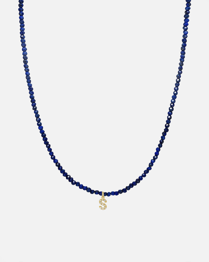 Zoe Lev Blue Lapis Bead Necklace
