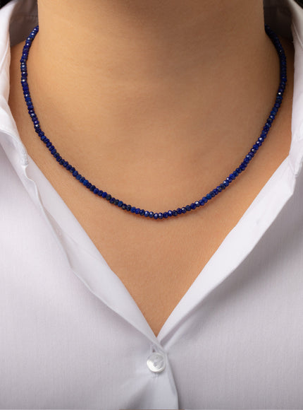 Zoe Lev Blue Lapis Bead Necklace