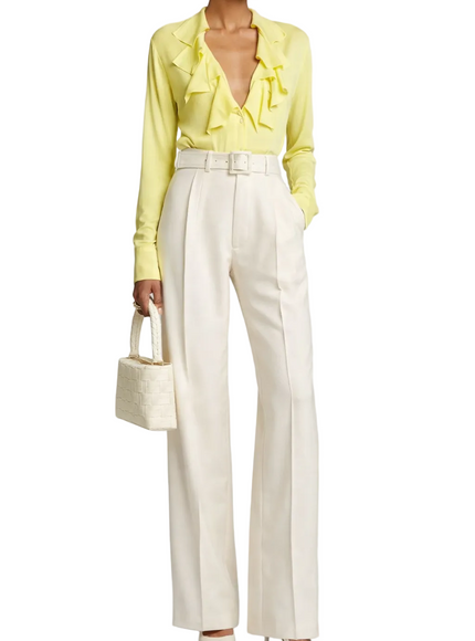 Bottega Veneta Ruffle Collar Button-Up