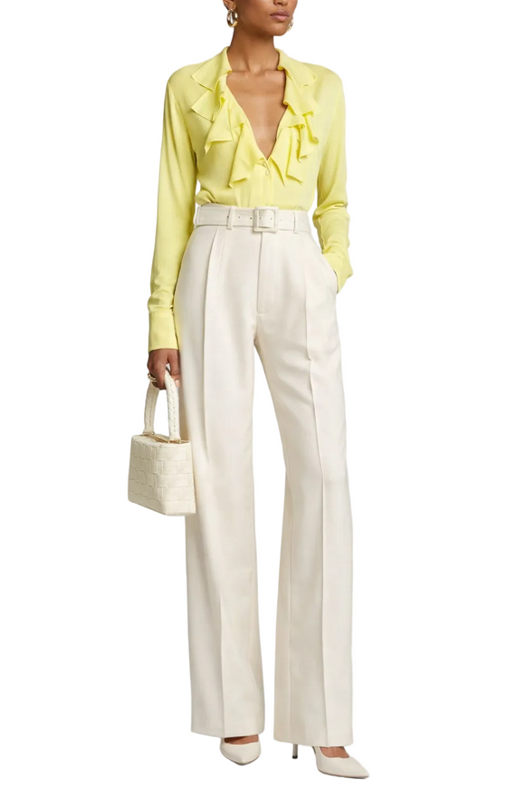 Bottega Veneta Ruffle Collar Button-Up