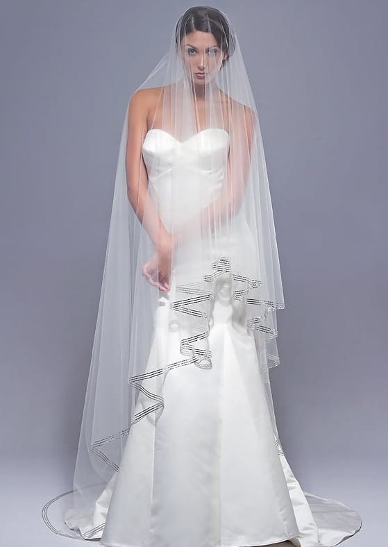 Broadway Two-Tier Chapel Length Triple Row Crystal Trim