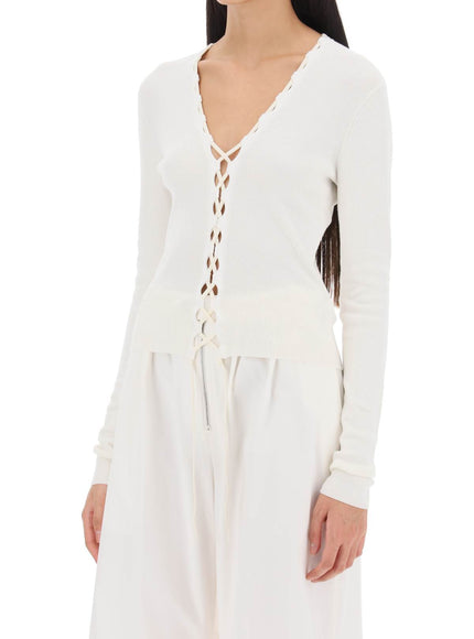 Dion Lee lace-up cardigan