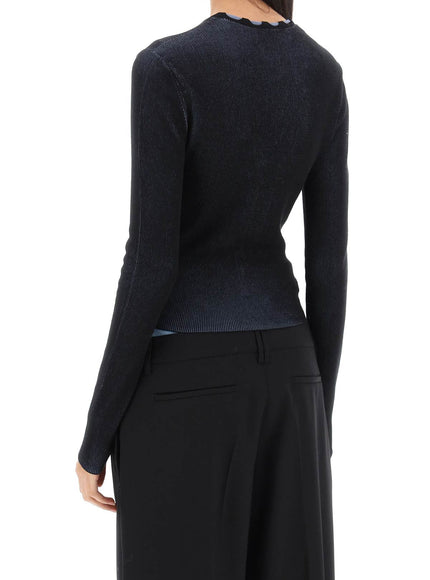 Dion Lee two-tone lace-up cardigan