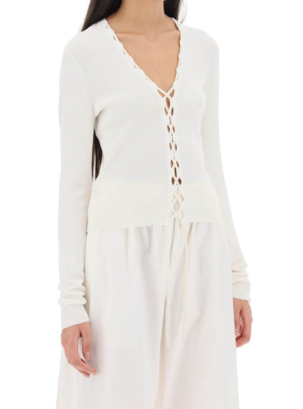 Dion Lee lace-up cardigan