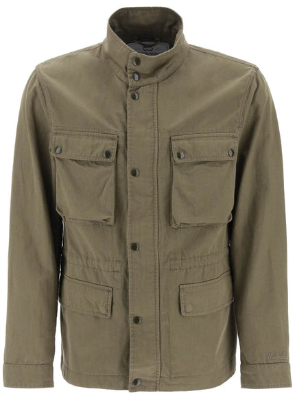 Woolrich "field jacket in cotton and linen blend"