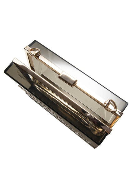 Irresistible Crystal "Cheers" Lucite Clutch
