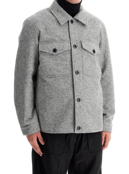 Woolrich reflective wool blend shirt jacket