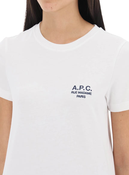 A.P.C. denise t-shirt with logo embroidery