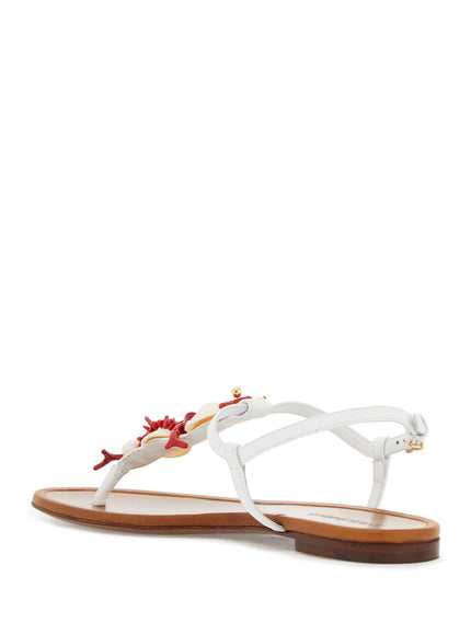 Dolce & Gabbana "nappa flip-flops with coral