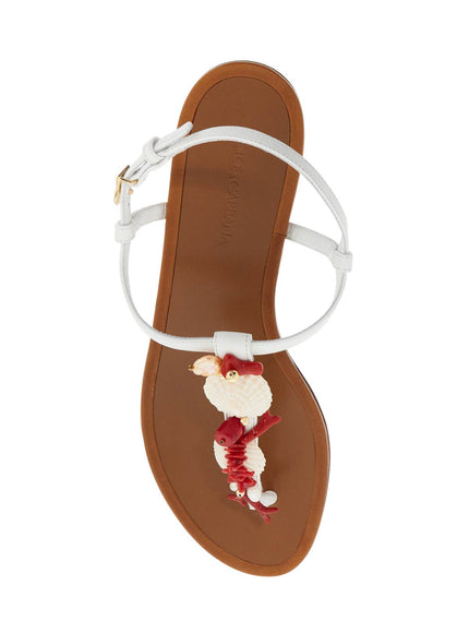 Dolce & Gabbana "nappa flip-flops with coral