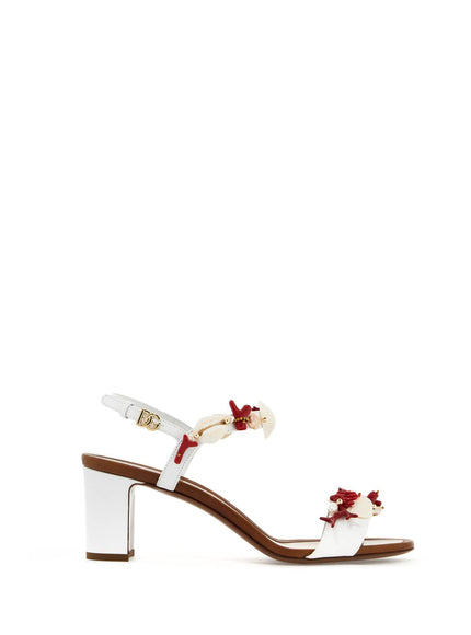 Dolce & Gabbana "nappa sandals with coral embellishments