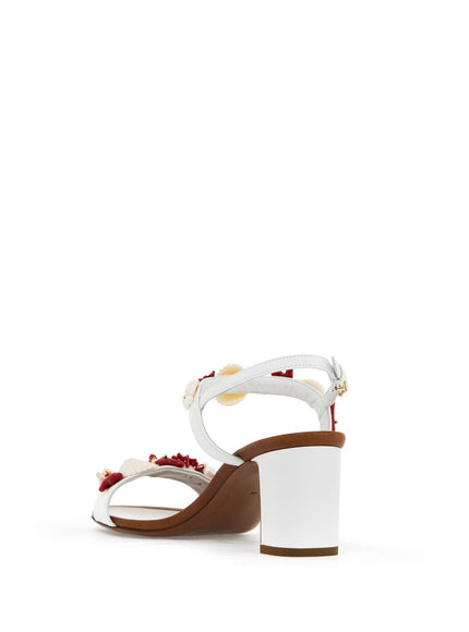 Dolce & Gabbana "nappa sandals with coral embellishments