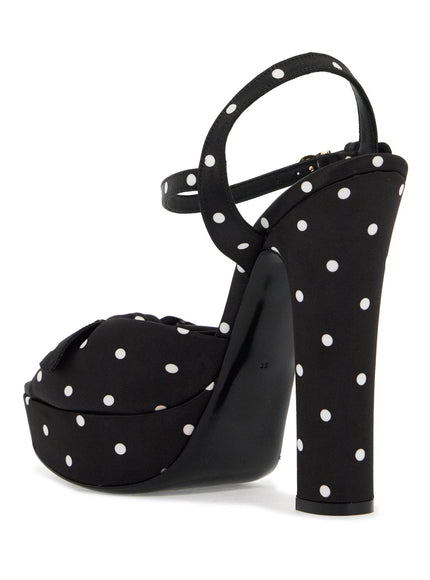 Dolce & Gabbana "keira polka dot satin platform sandals