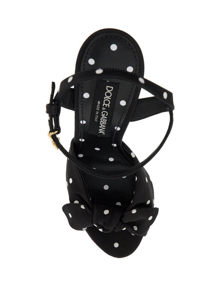 Dolce & Gabbana "keira polka dot satin platform sandals