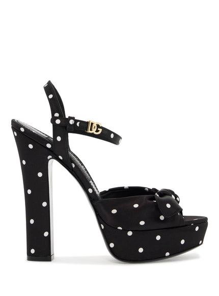 Dolce & Gabbana "keira polka dot satin platform sandals