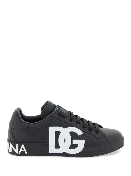 Dolce & Gabbana leather portofino sneakers with dg logo