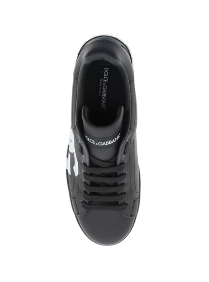 Dolce & Gabbana leather portofino sneakers with dg logo