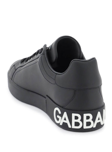 Dolce & Gabbana leather portofino sneakers with dg logo