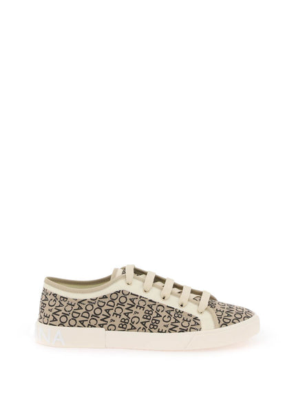 Dolce & Gabbana portofino vintage printed canvas sneakers