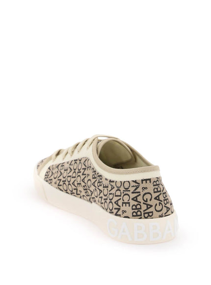 Dolce & Gabbana portofino vintage printed canvas sneakers