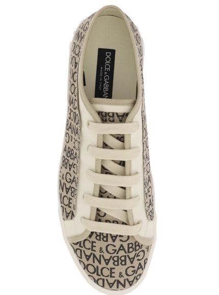 Dolce & Gabbana portofino vintage printed canvas sneakers