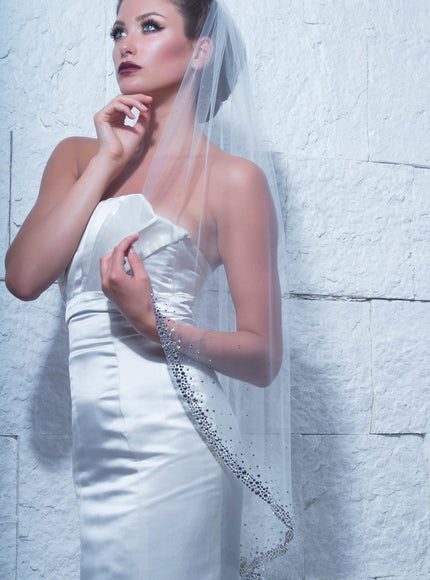 Callista Fingertip Heavy Crystal Trim
