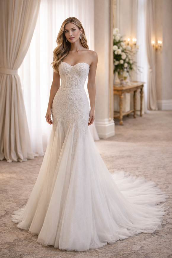 Briantra Ivory Mermaid Wedding Gown