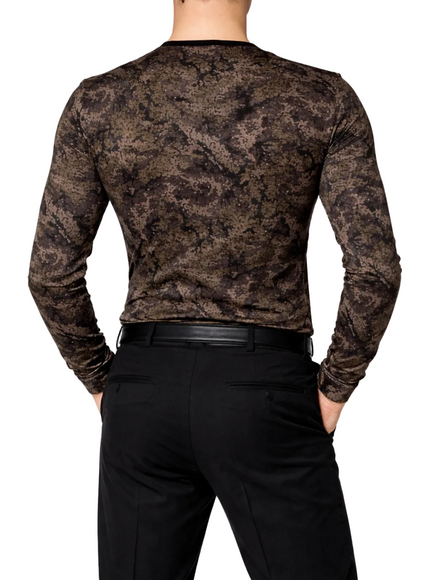 Dolce & Gabbana Multicolor Camouflage Long Sleeves T-shirt