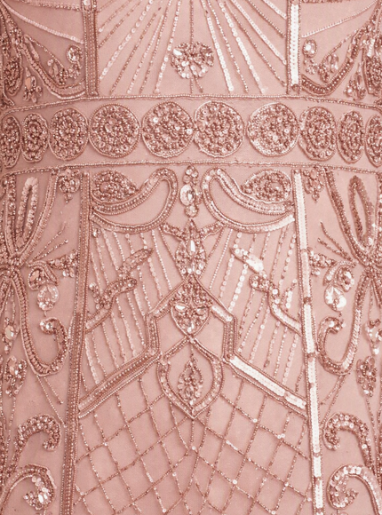 Embellished Gown with Cape Sleeves | 28845