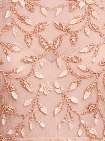 3D Floral Embellished Gown with Cap Sleeves | 28850