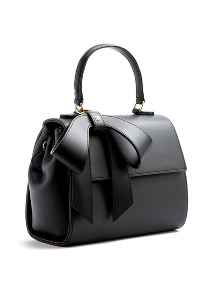 Gunas New York Cottontail Black Vegan Leather Bag